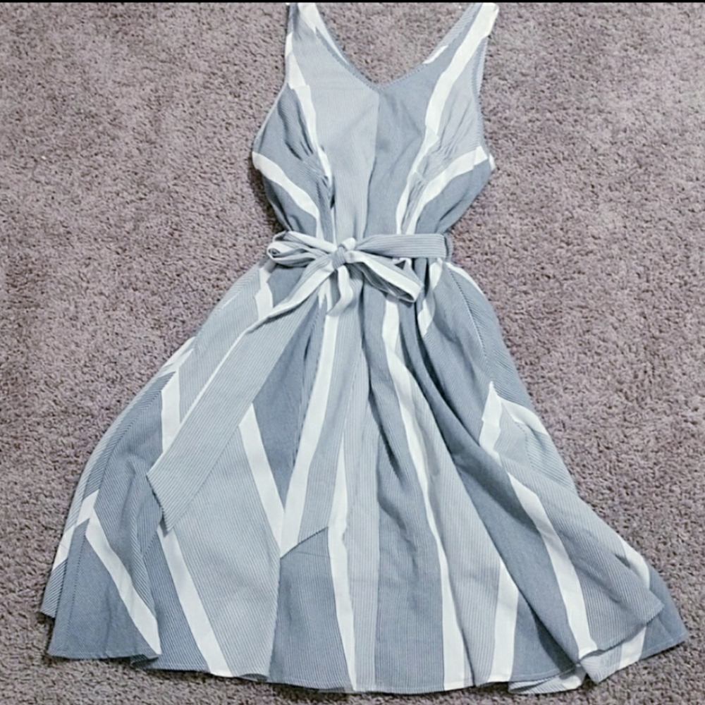 NWOT Tank Stripe Dress Bue/White